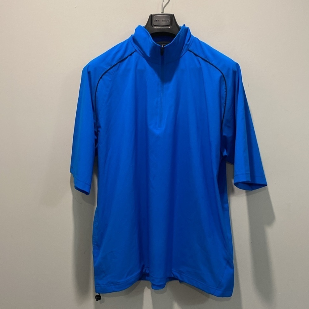Level Wear Blue zip Long Sleeve Pullover Size large with Pockets - Picture 10 of 14